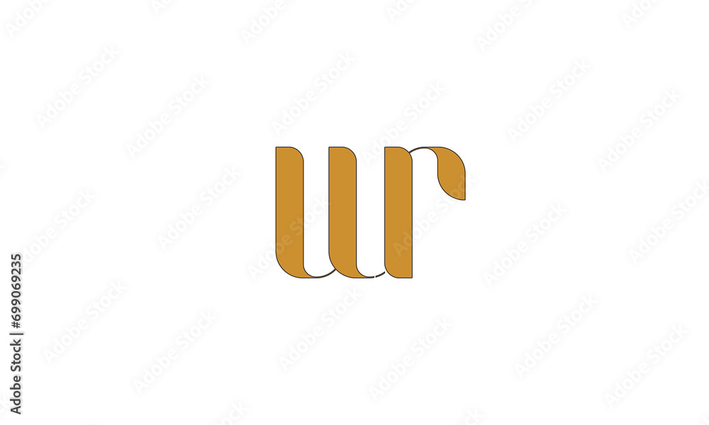 WR, RW, W, R Abstract Letters Logo Monogram WR, RW, W, R Abstract Letters Logo Monogram