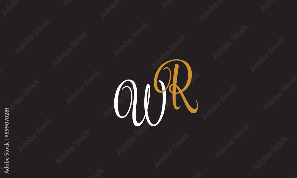 WR, RW, W, R Abstract Letters Logo Monogram WR, RW, W, R Abstract Letters Logo Monogram