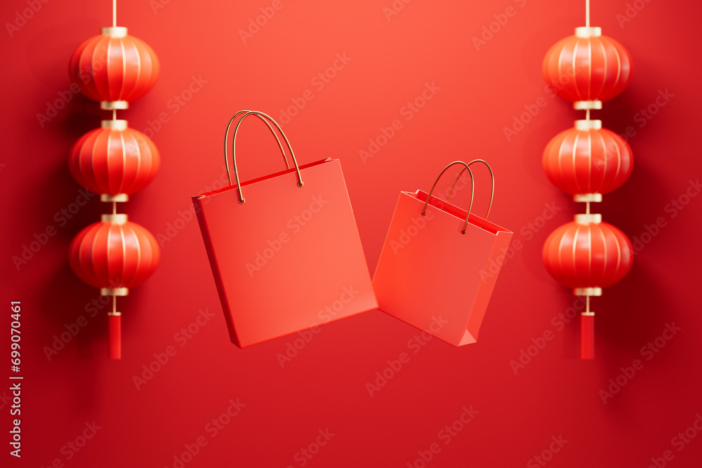 3d rendering chinses style shopping 3d rendering chinses style shopping