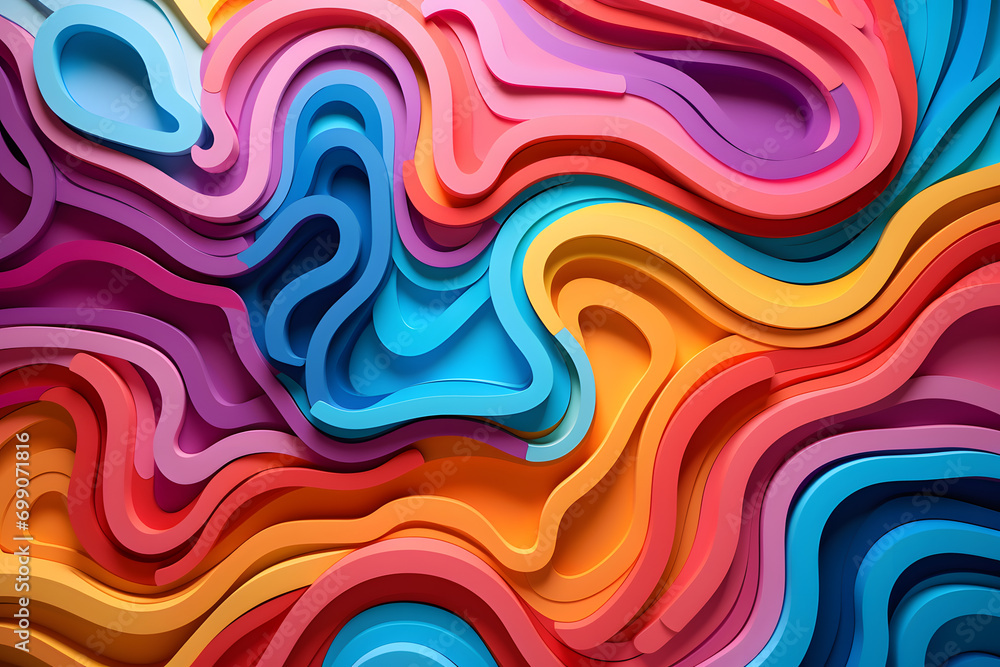 Trippy Paper Art: Psychedelic Shapes and Copy Area Trippy Paper Art: Psychedelic Shapes and Copy Area
