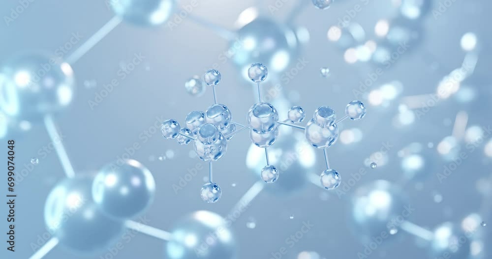 Amyl nitrite, rotating 3D model of banapple gas, seamless looped video, molecular structure with selective focus Amyl nitrite, rotating 3D model of banapple gas, seamless looped video, molecular structure with selective focus