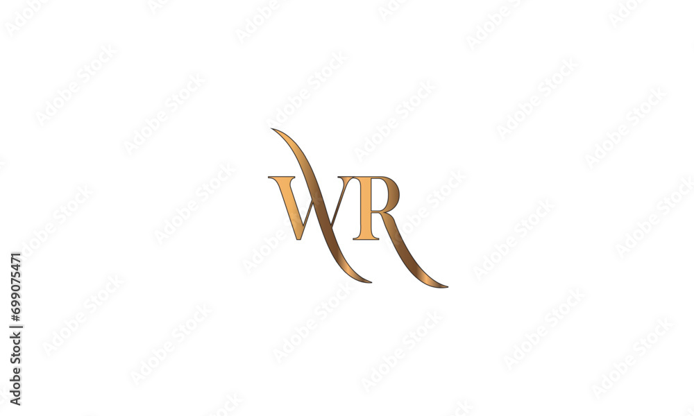 WR, RW, W, R Abstract Letters Logo Monogram