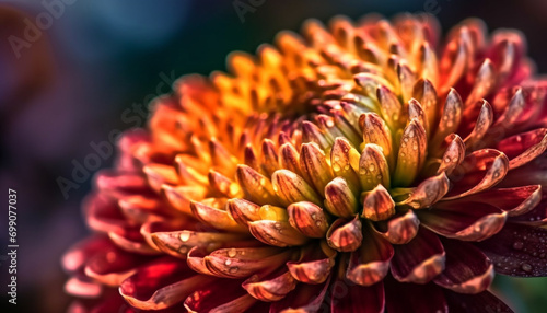 Close up of a vibrant yellow flower, showcasing its natural beauty generated by AI