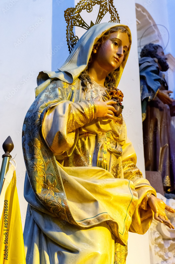 Imagen del Sagrado Corazón de María en la Iglesia de los Jesuitas(San Ildefonso) Toledo, España 