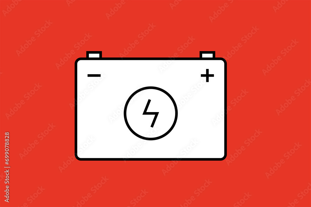 battery illustration in flat style design. Vector illustration. battery illustration in flat style design. Vector illustration.