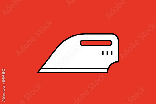 iron illustration in flat style design. Vector illustration.	