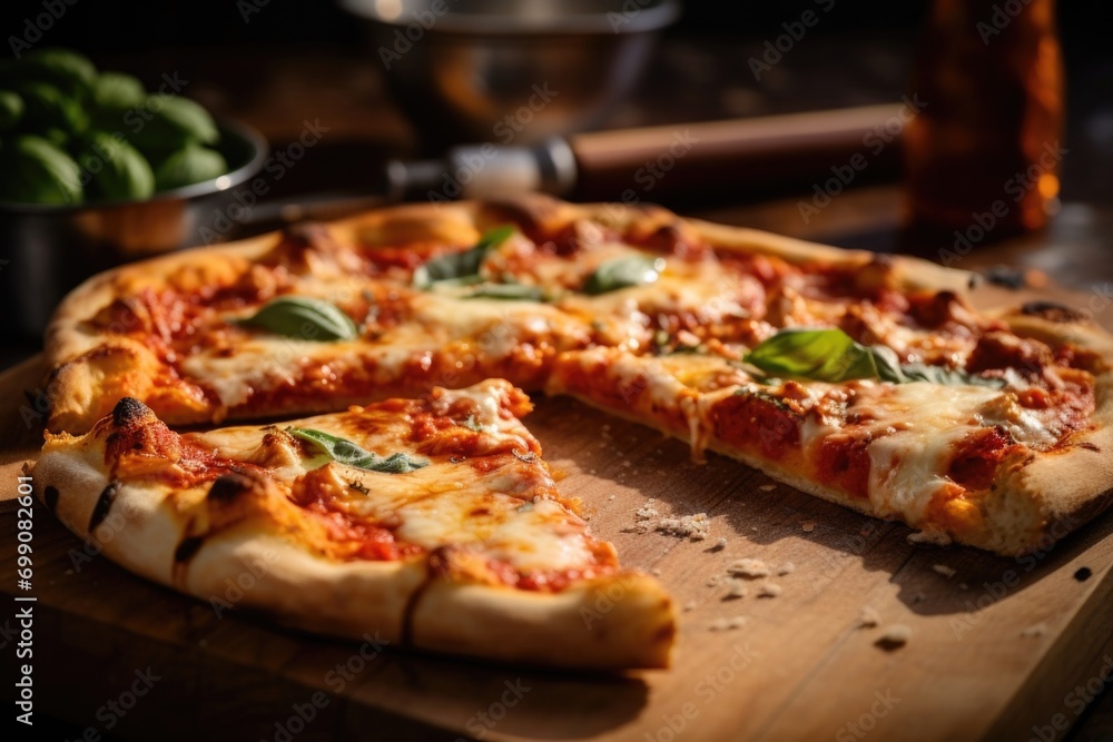 Bite into a rustic homemade pizza oozing with melted cheese, the truffleinfused tomato sauce adding a layer of complexity and sophistication that elevates this classic favorite to new culinary