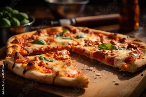 Bite into a rustic homemade pizza oozing with melted cheese, the truffleinfused tomato sauce adding a layer of complexity and sophistication that elevates this classic favorite to new culinary
