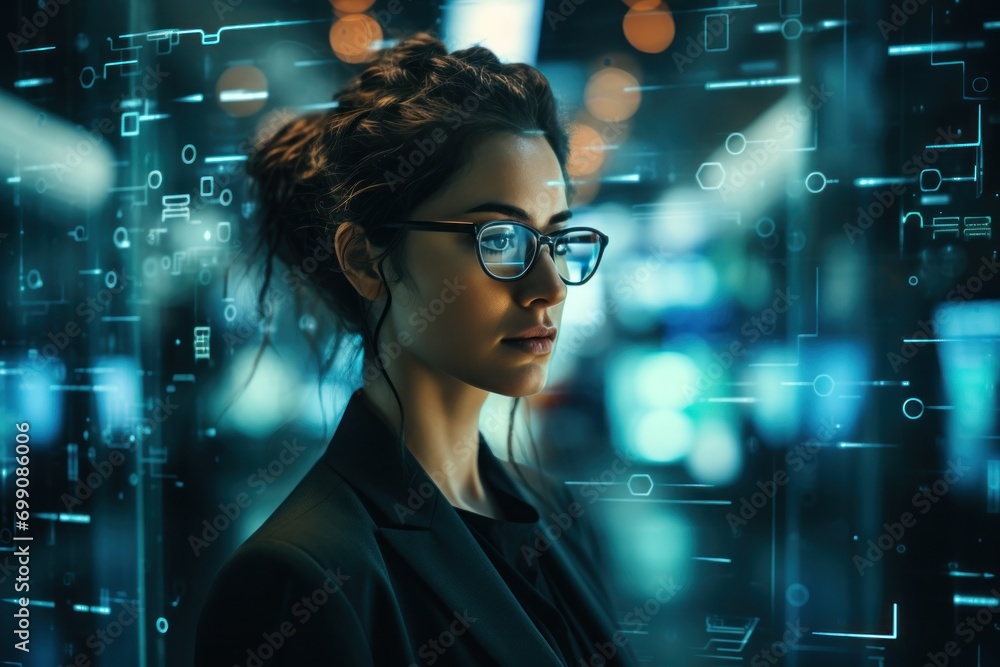 ai, business, engineer, network, technology, innovation, professional, artificial intelligence, developer, development. close up to software engineer, look at binary HUD for find some error to fix it. ai, business, engineer, network, technology, innovation, professional, artificial intelligence, developer, development. close up to software engineer, look at binary HUD for find some error to fix it.