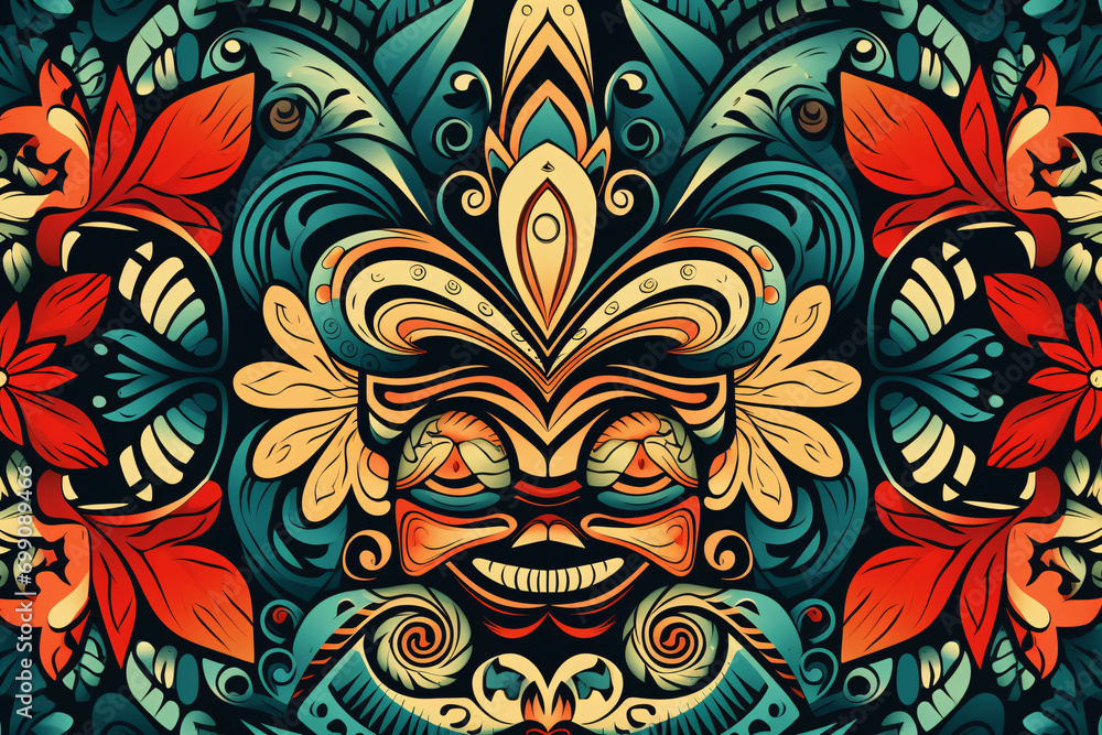 Patterns inspired by South American art, illustration background 