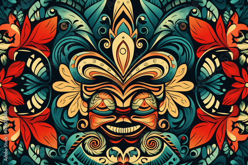 Patterns inspired by South American art, illustration background 