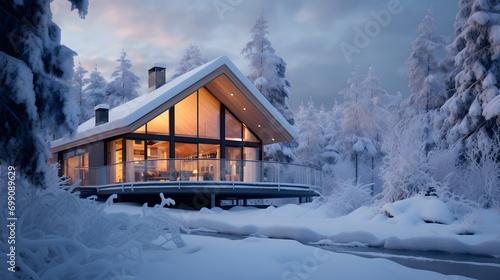 mayiccc Residential holiday house in the winter forest