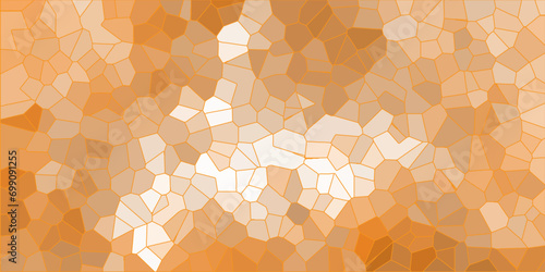 orang and white crystallize abstract background in light sweet vector illustration.colorful stoke colors stone tile pattern. Cement kitchen decor. abstract mosaic polygonal background .