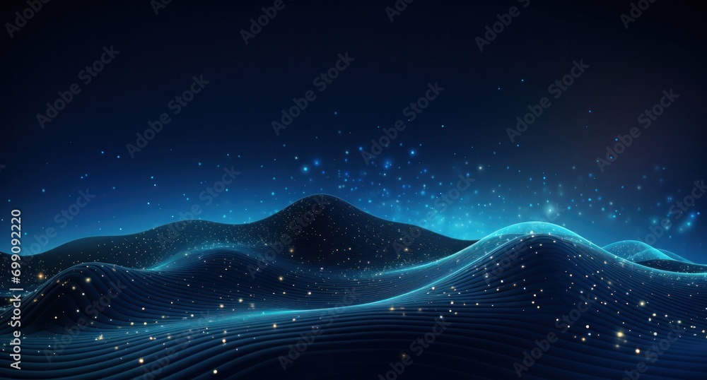 night, sky, light, nature, star, dusk, skyline, urban, downtown, evening. night sky landscape with alpine mountain valley, low clouds, starry sky, and dark blue sky, city illumination via ai generate. night, sky, light, nature, star, dusk, skyline, urban, downtown, evening. night sky landscape with alpine mountain valley, low clouds, starry sky, and dark blue sky, city illumination via ai generate.