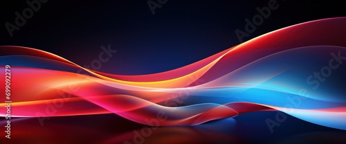 futuristic, background, technology, abstract, network, line, light, connection, communication, future. hi-end image background abstract wave colourful light for technology banner generate via AI. © sornthanashatr
