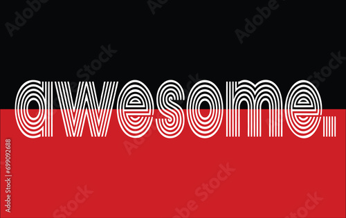 T shirt print Awesome vector image