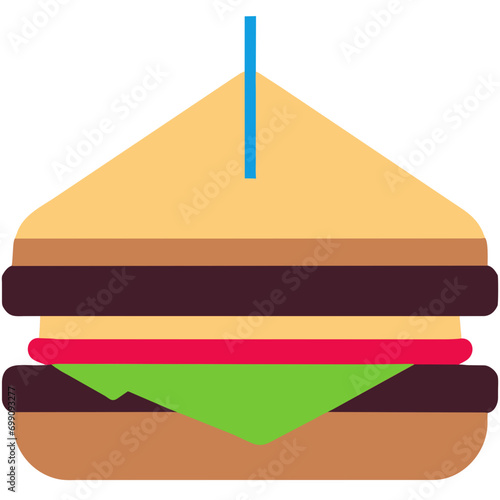 A grilled cheese sandwich vektor icon illustation