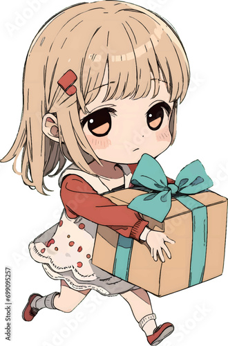 プレゼントを運ぶ子供