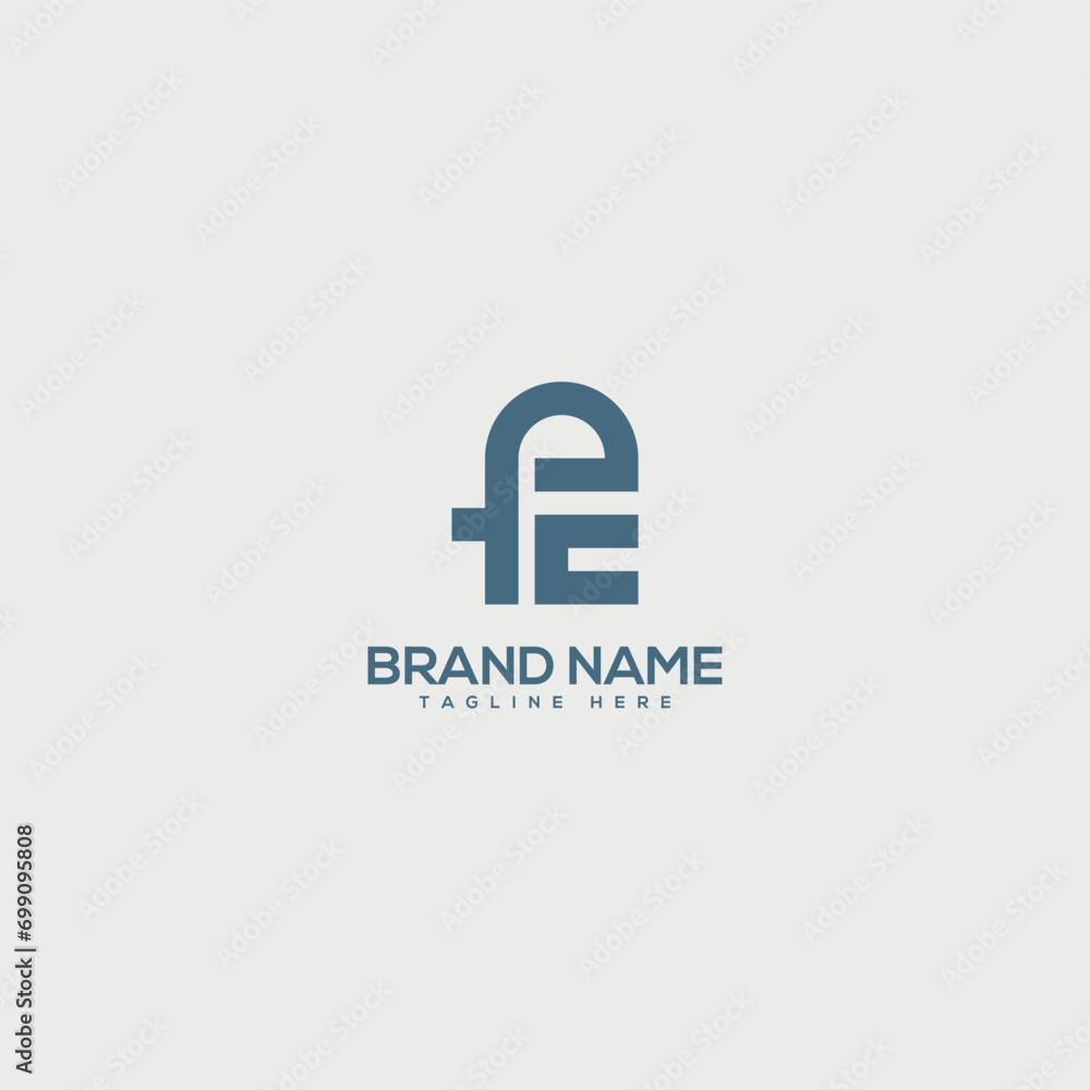 Monogram professional unique letter FE EF logo design template. Initials Business logo. Monogram professional unique letter FE EF logo design template. Initials Business logo.