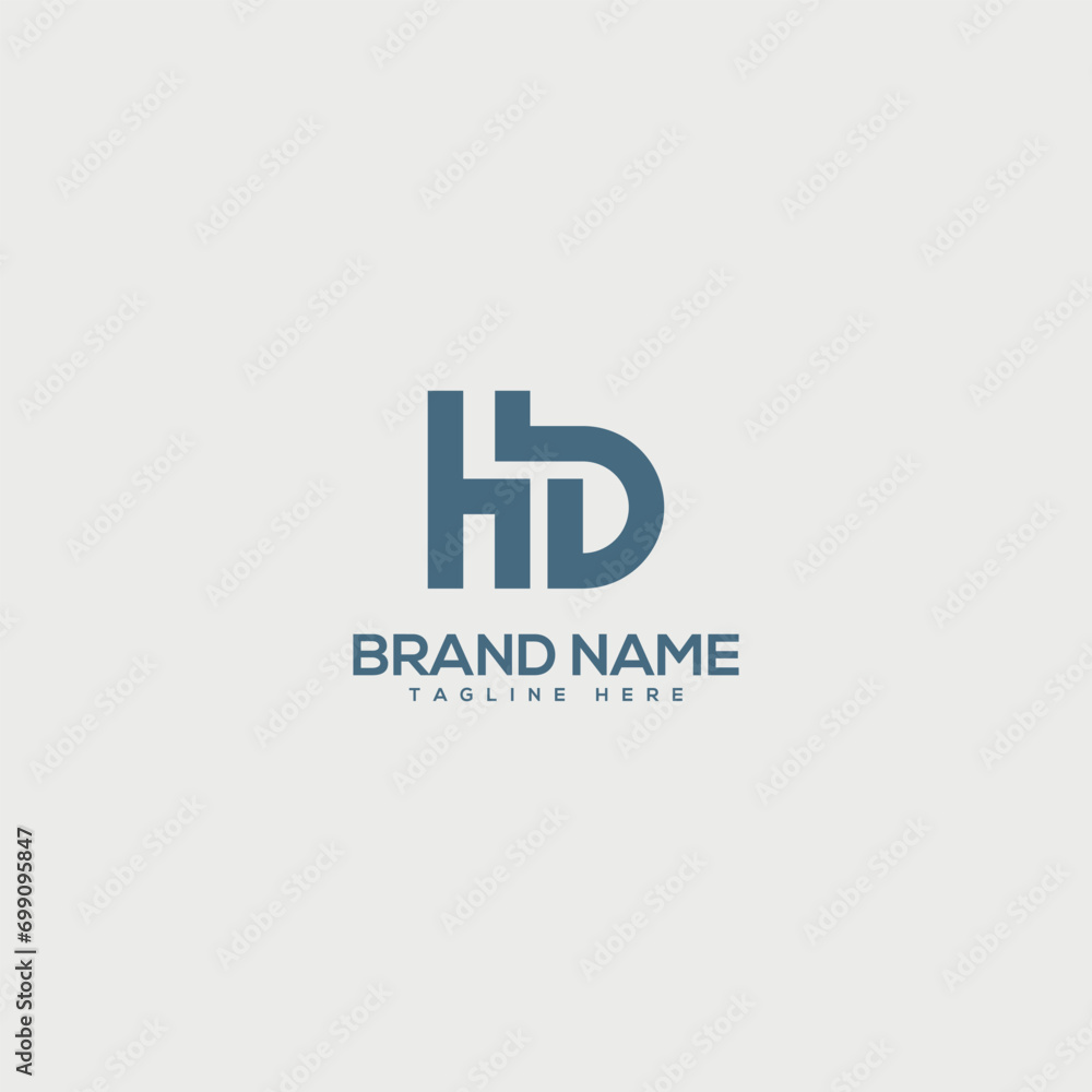 Monogram professional unique letter HB BH logo design template. Initials Business logo.