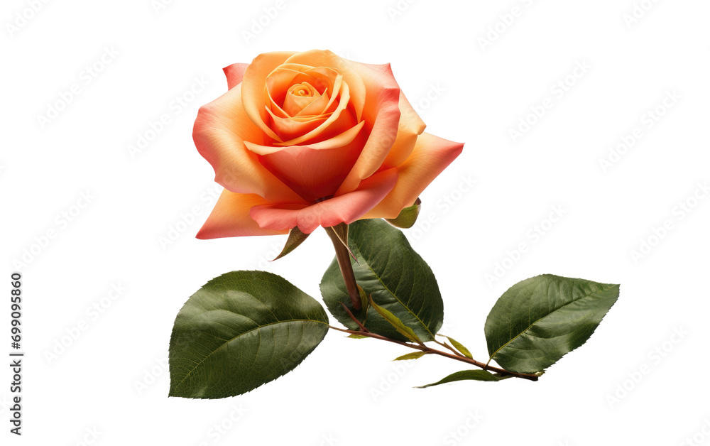 Elegance in Bloom Single Rose Flower on White or PNG Transparent Background Elegance in Bloom Single Rose Flower on White or PNG Transparent Background