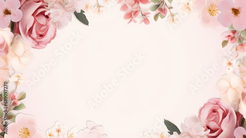 wedding frame, decorative flower background pattern, PPT background © jiejie