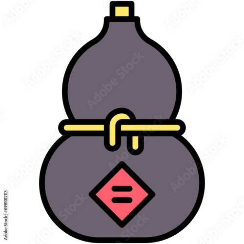 Japanese calabash icon, Japanese New Year related vector