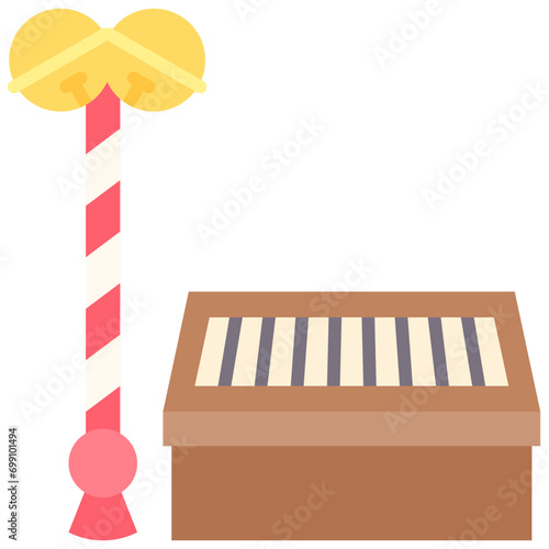 Pray for good fortune icon, Japanese New Year related vector