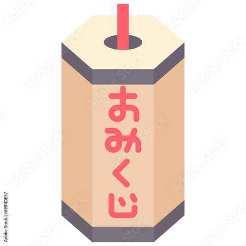 Japanese Fortune telling icon, Japanese New Year related vector