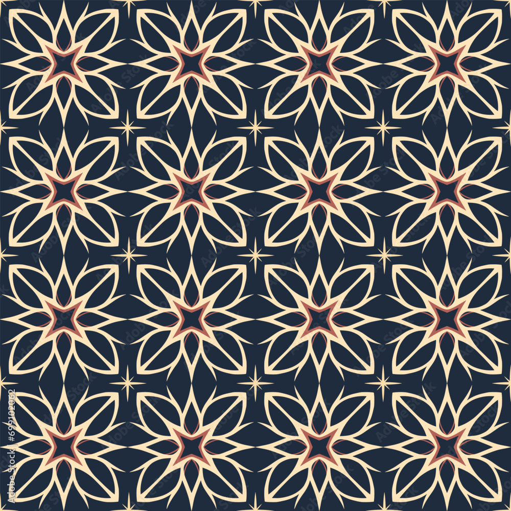 Arabic seamless pattern. Islamic vector background. Traditional arabic pattern. Arabic seamless pattern. Islamic vector background. Traditional arabic pattern.