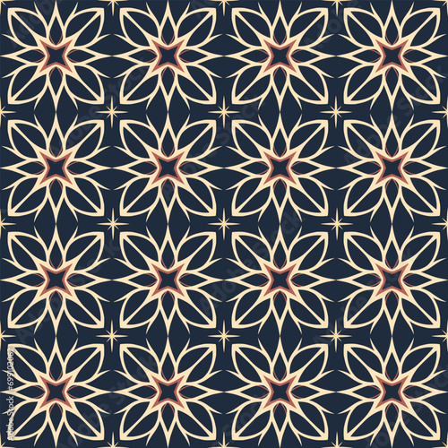 Arabic seamless pattern. Islamic vector background. Traditional arabic pattern.