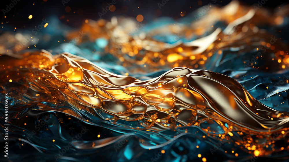 Abstract glittering texture with a mix of gold and blue. Abstract glittering texture with a mix of gold and blue.