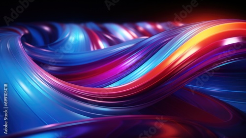 futuristic  background  technology  abstract  network  line  light  connection  communication  future. hi-end image background abstract wave red  blue light for technology banner generate via AI.