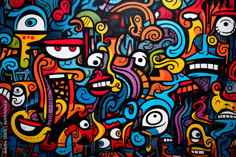Street art pattern background wallpaper, for postcards or web design