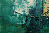 Creating Texture Through Rough Surfaces: Study Of Green Abstract Art On Canvas