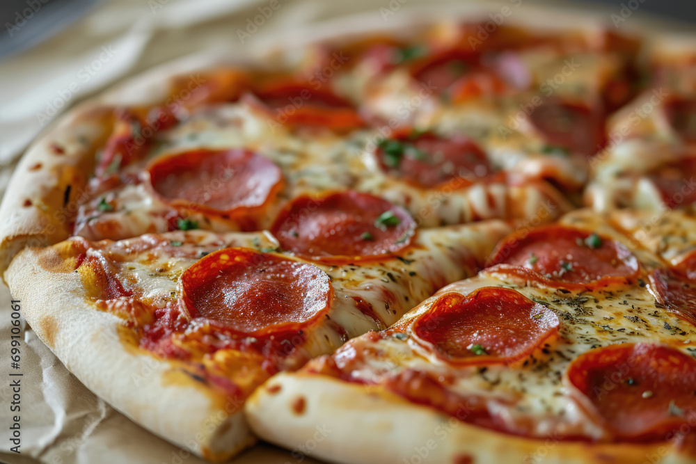 High-Quality Image Of A Pepperoni Pizza On A Transparent Background