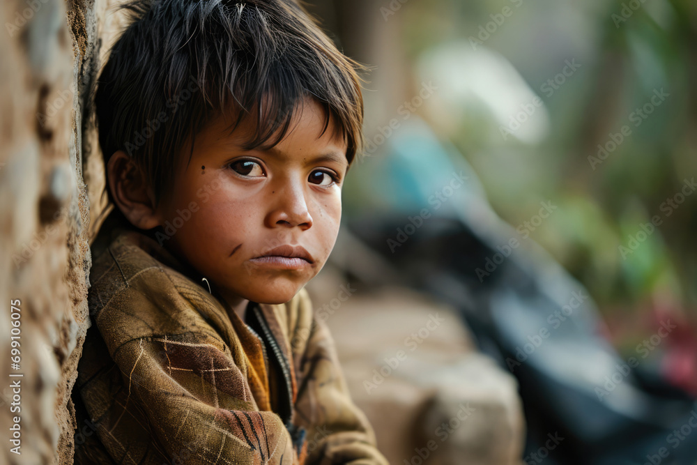 Impoverished, Neglected Children Affected By Poverty And War Impoverished, Neglected Children Affected By Poverty And War
