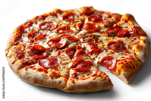 Illustration Of Pepperoni Pizza On Transparent Background