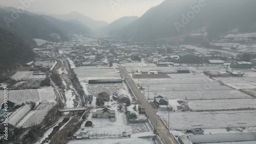 Snowy mountains in Korea