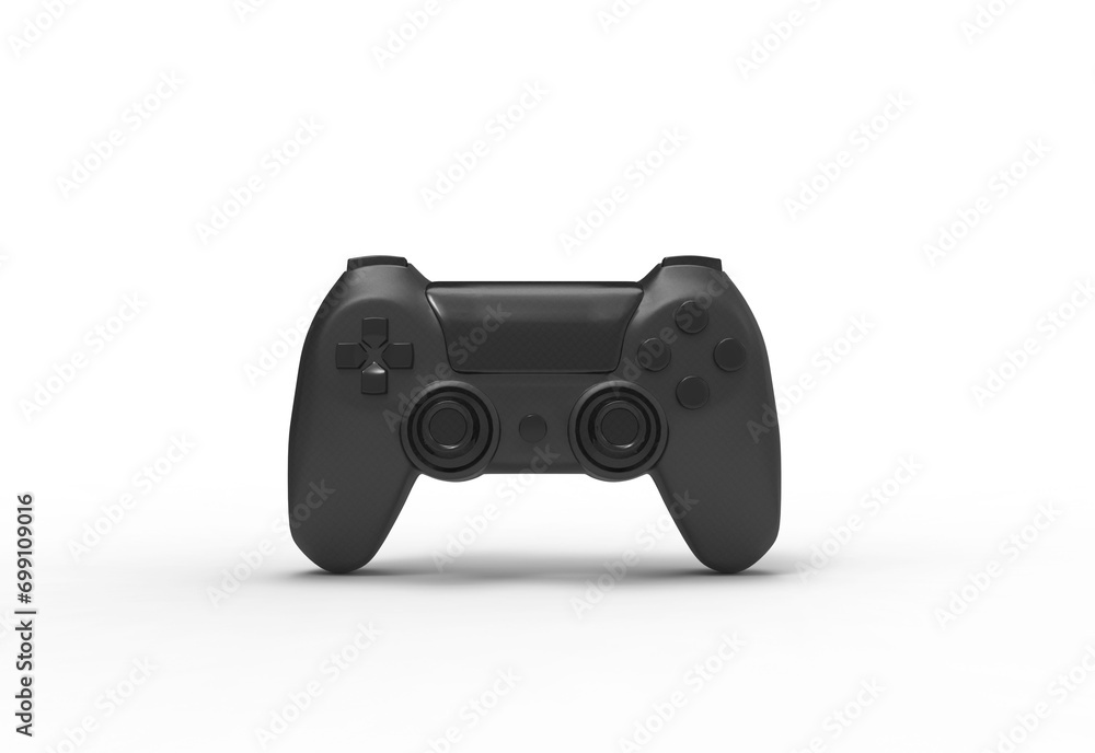 gaming controller front view with shadow 3d render gaming controller front view with shadow 3d render