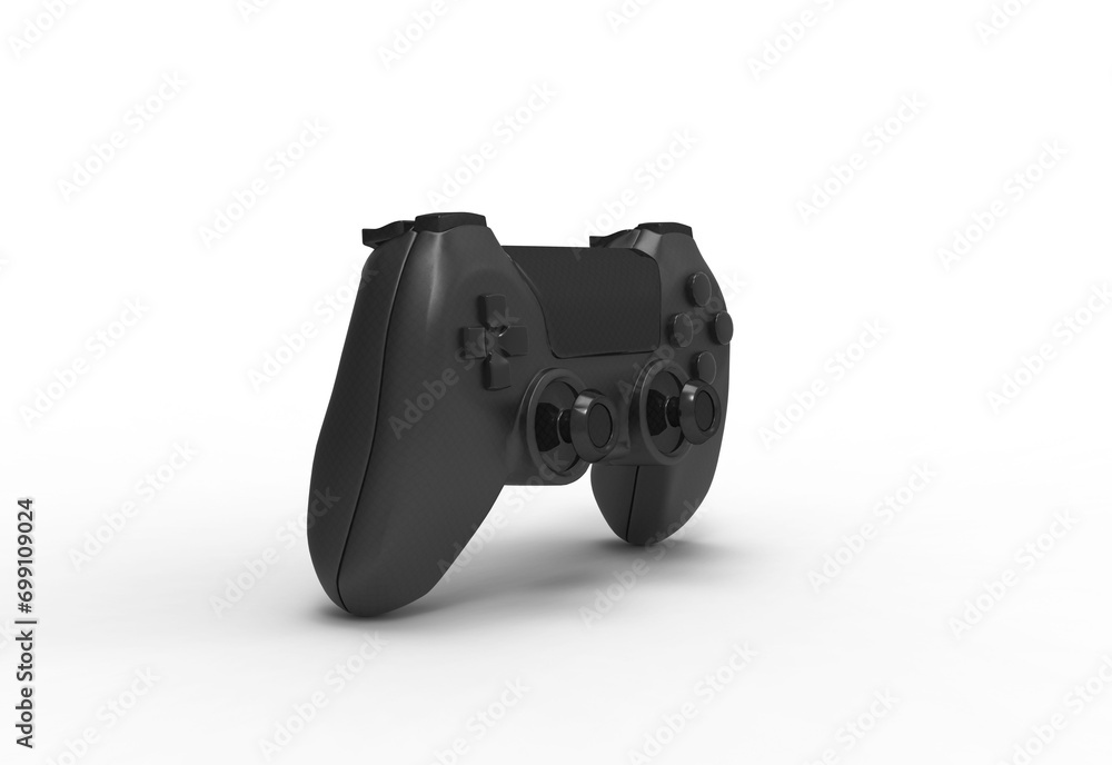 gaming controller angle view with shadow 3d render gaming controller angle view with shadow 3d render