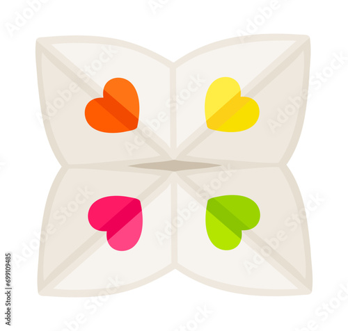 Cootie Catcher SVG Image - 90's Toy Clip Art, Kid Game Illustration