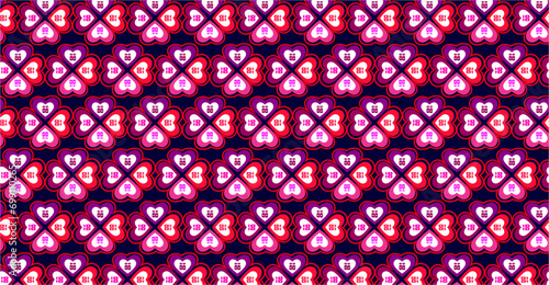 Seamless romantic pattern with hand drawn for design postcards, print, poster, banner, party, textile, paper, valentine, wallpaper. 