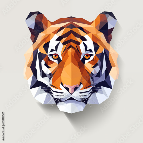 Tigre laranja - Polígono simples