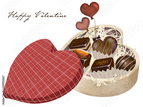 バレンタインのポストカード