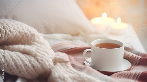 cozy home tea in bed morning © Ziyan Yang