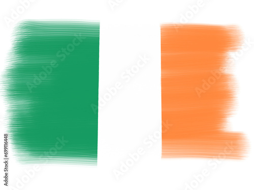 Obraz na plátně irish flag with paint strokes
