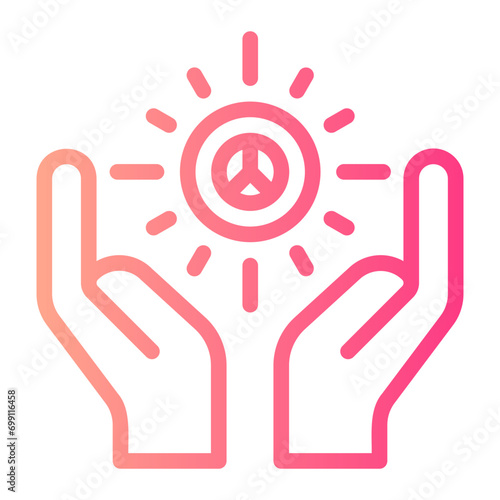 peace gradient icon