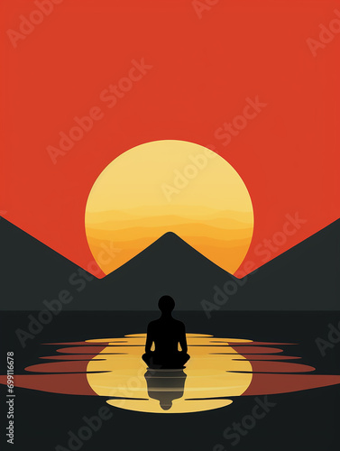 meditation poster / Generative AI