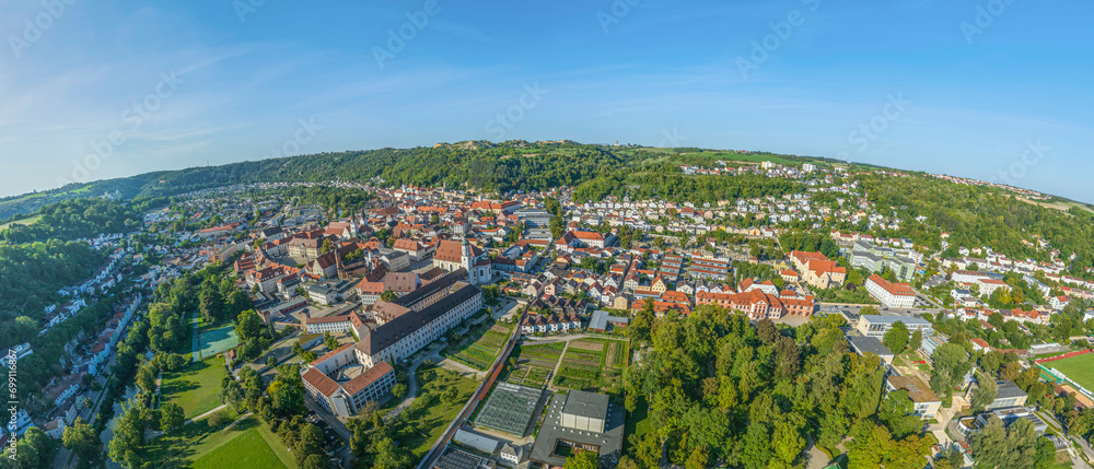 Panoramablick auf die Universitätsstadt Eichstätt in Oberbayern